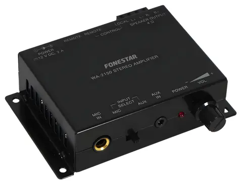 Fonestar Nástenný zosilňovač / Integrovaný zosilňovač / Class D / 2x 15 W/4 ? / Mic + AUX