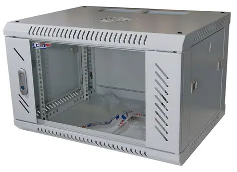 Lexi-net Nástenný rozvádzač 19" 6U 600x450 sivý / Nástenný rozvádzač / nosnosť 60 kg / rozložený