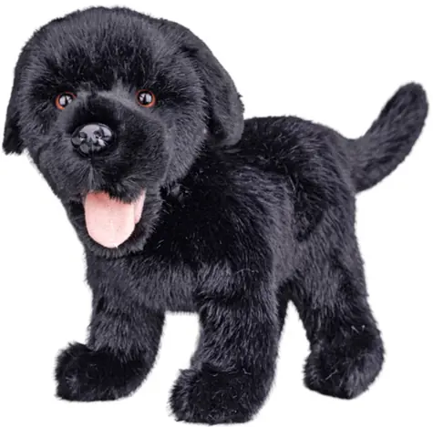 Plyšový pes labrador čierny stojaci 23 cm / Plyš / od 0 mesiacov