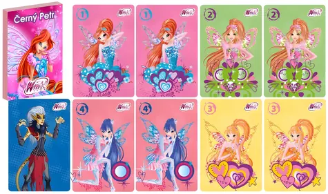 AKIM Kartová hra Čierny Peter Winx Club / 25 kariet / papierová krabička / od 3 rokov