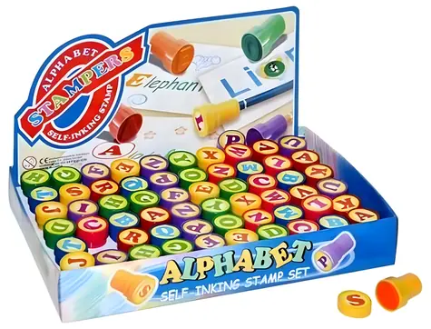 WIKY Pečiatka Abeceda / Samotlačiace / Plast / Jednotlivé písmená / od 3 rokov