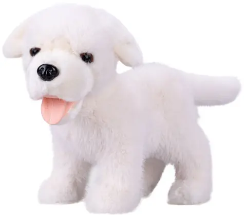 Plyšový pes labrador biely stojaci 23 cm / Plyš / od 0 mesiacov