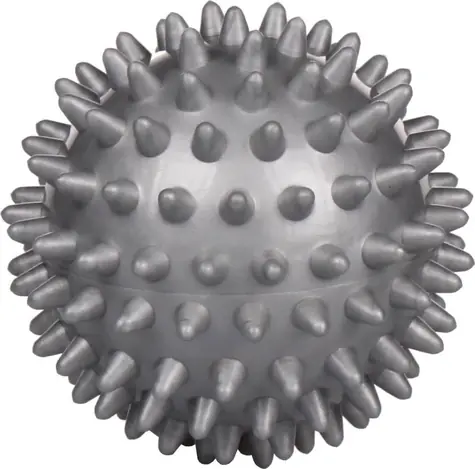 Merco Masážna loptička ježko šedá tvrdý / Masážna pomôcka / Priemer 7,5 cm
