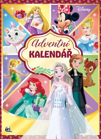 JIRI MODELS Adventný kalendár Disney / So samolepkami a omaľovánkami / 24 okienok