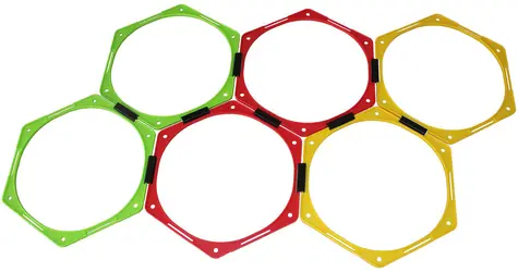 MERCO Agility kruhy šesťhranné / 6 dielikov / Spojovacie klipy / Plast