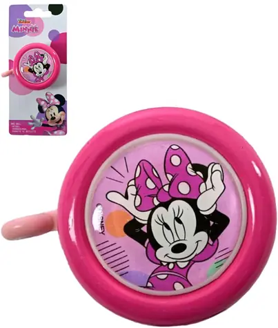 VOLARE Zvonček na bicykel Minnie Mouse ružový / Priemer 5,5 cm / Kov a plast / Pre deti od 3 rokov