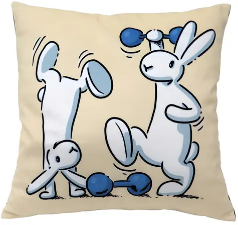 MORAVSKÁ ÚSTREDŇA Vankúš Bob a Bobek Činky / 30x30 cm / 100% polyester / od narodenia