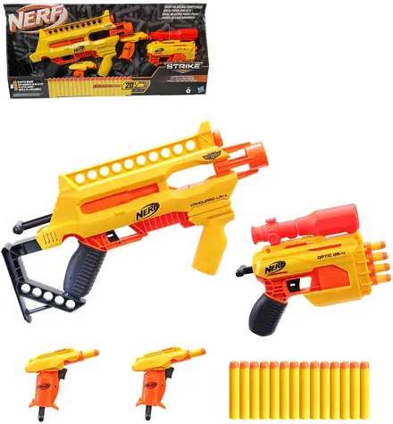 Hasbro Herná sada NERF Alpha Strike / 4 blastery + 20 šípok / plast a pena / od 8 rokov