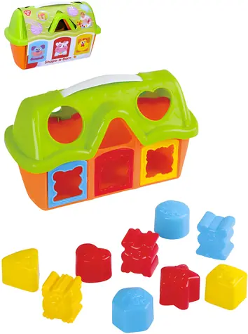 WIKY Vkladačka domček so zvieratkami / Plast / 9 tvarov / od 18 mesiacov