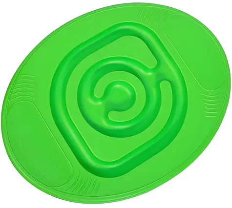 MERCO Balančná doska s guličkovým bludiskom zelená / Ovál / Nosnosť 50 kg / Plast