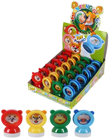WIKY Pečiatka so zväčšovacou lupou / Plast / 4 druhy / od 3 rokov