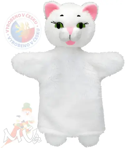 MORAVSKÁ ÚSTREDŇA Maňuška s ťapkami Mačička biela / 26 cm / od 3 rokov