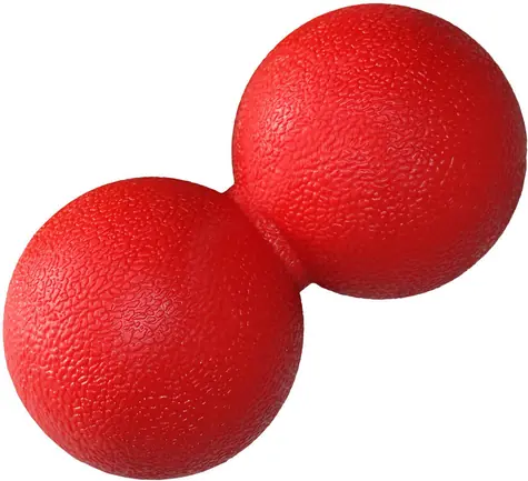 Merco Duálna masážna loptička 6x12 cm červená / Masážna loptička / TPE / pre dospelých