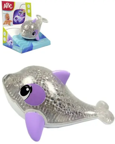 Simba ABC Delfín trblietavý / Hračka do vane / Svieti pod vodou / Dotykový senzor / 14 cm / na batérie