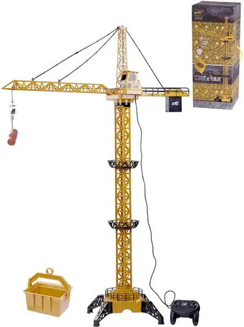 Žeriav stavebný 128 cm / Káblové ovládanie / na batérie / plast / od 3 rokov