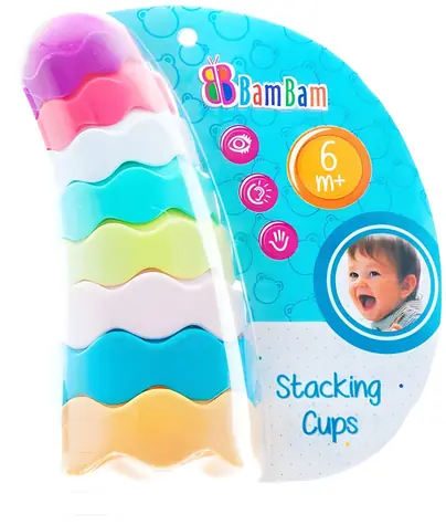 BAM BAM Stohovacie kelímky / 8 ks / od 6 mesiacov