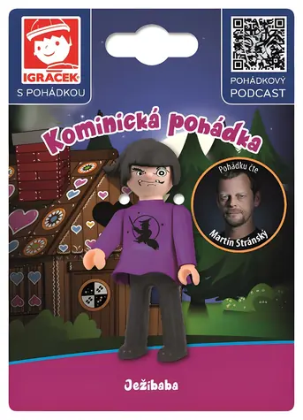 EFKO Igráček Ježibaba, Kominická rozprávka / Postavička s rozprávkou na karte / plast / 7,5 cm / od 3 rokov