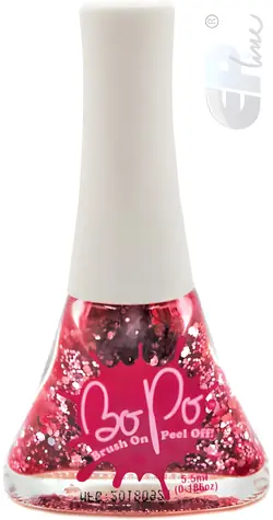 BO-PO Lak na nechty zlupovací Sparkles ružová / Trblietky / 5,5 ml