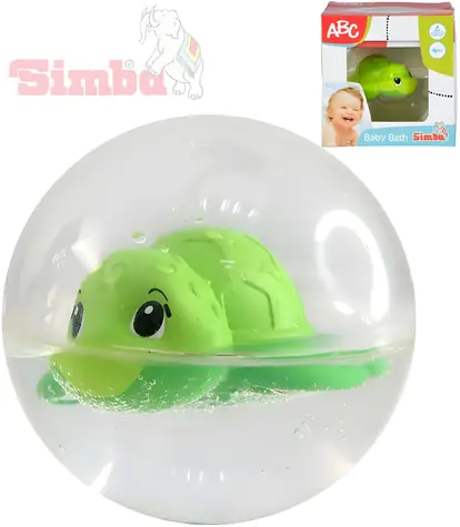 Simba Korytnačka plávajúca v guli ABC / Kúpacia hračka / 8 cm