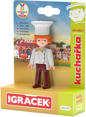 EFKO Figúrka Igráček Kuchárka / Séria Povolanie / kuchynské náčinie 4 ks / od 3 rokov