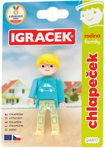 EFKO Figúrka Igráček Rodina Chlapček / Kĺbová / Plast / 7,5 cm / na karte / od 3 rokov