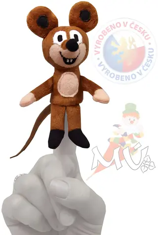 MORAVSKÁ ÚSTREDŇA Maňuška prstová Myška 12 cm / Textil / Od 3 rokov