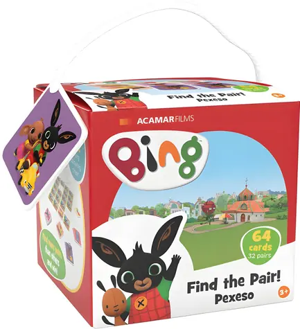 JIRI MODELS Pexeso na cesty Králiček Bing / 64 kartičiek / Krabička / Omaľovánka