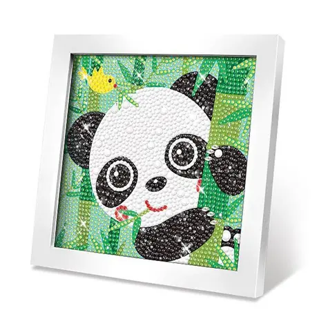 WIKY Diamantové maľovanie Panda / Kreatívna súprava / 17,5 cm / od 6 rokov