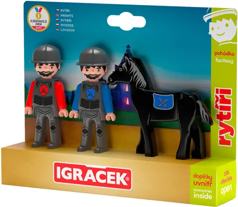 EFKO Igráček Trio Rytieri / Kĺbové figúrky s koňom / od 3 rokov