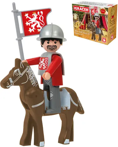 EFKO Igráček Karol IV. Lúčeň / Herný set so zbrojou a koňom / 7,5 cm / od 3 rokov