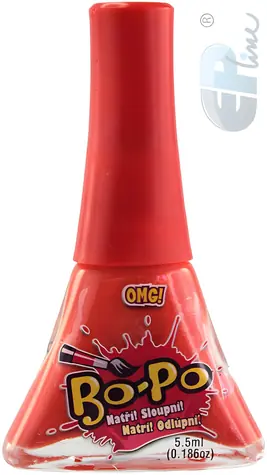 BO-PO Lak na nechty OMG! červený / 5,5 ml / od 3 rokov