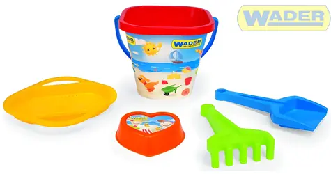 Wader Sada na piesok Happy Summer / Sada na piesok / 5 dielov / Plast / od 12 mesiacov