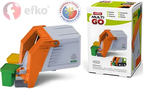 EFKO Herný doplnok Igráček Multi-GO Korba Smetiari / 2x popolnice / plast / od 2 rokov