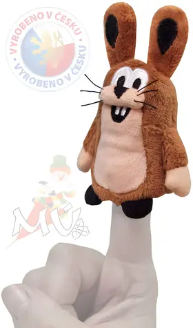 MORAVSKÁ ÚSTREDŇA Prstový maňuška Zajac 10 cm / Plyš / od 3 rokov