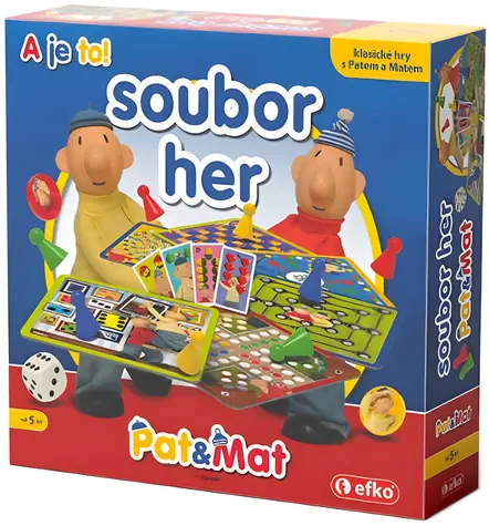 EFKO Súbor hier Pat a Mat / Stolová hra / Rodinná / 50 variant hier / od 5 rokov