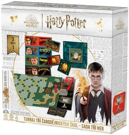 EFKO Spoločenská hra Harry Potter Turnaj troch čarodejníckych škôl 3v1 / 2-4 hráči / od 8 rokov
