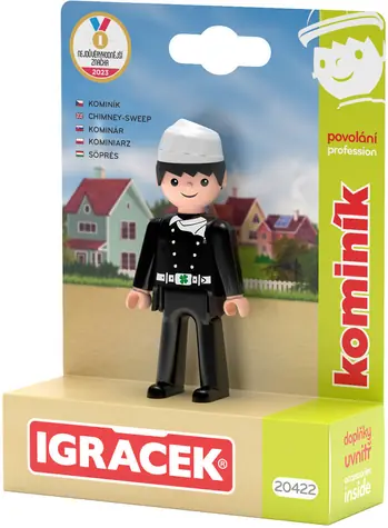 EFKO Igráček Kominár / Kĺbová figúrka s doplnkami / 7,5 cm / od 3 rokov