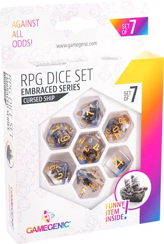 GAMEGENIC Sada RPG kociek Cursed Ship / 7 ks / D4-D20 / Embraced Series