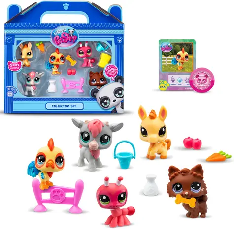 Hasbro Littlest Pet Shop Farma / Zvieratká 5 ks / 7 doplnkov / od 4 rokov
