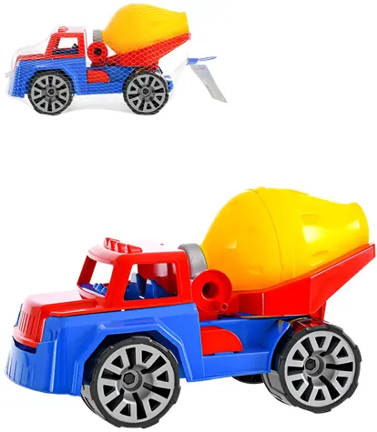 Detské auto domiešavač betónu farebné / Hračka na piesok / Sklápacia korba / Voľný chod / 30 cm