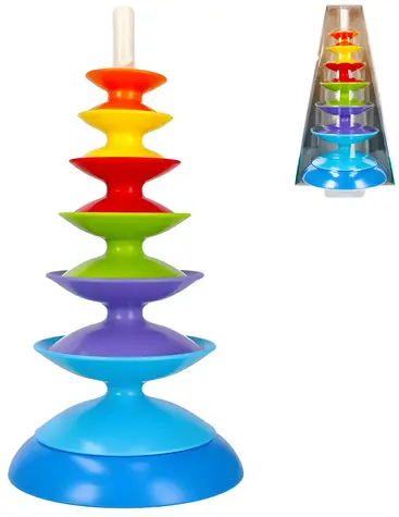 BAM BAM Navliekacia pyramída 35 cm / od 6 mesiacov / plast