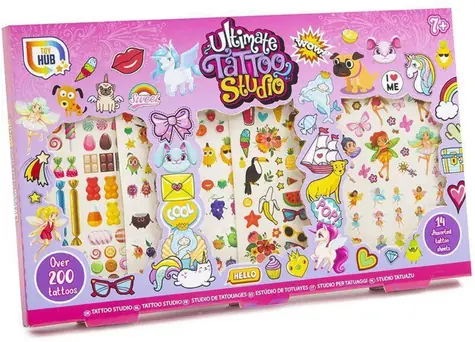 PEPPA PIG Tetovacie štúdio The Ultimate ružové / 200+ tetovačiek / 14 hárkov / pre dievčatá / od 7 rokov