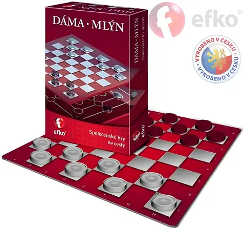 EFKO Dáma a Mlyn na cesty / Počet hráčov: 2 / od 5 rokov