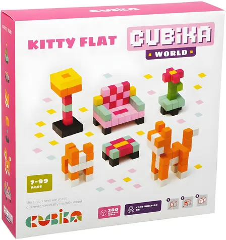 CUBIKA Mozaika Pixel Izba s mačičkou / 200 dielikov 1x1 cm / od 7 rokov