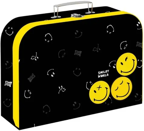 OXYBAG Kufrík Smiley WORLD / Detský kufrík / 34 × 23 × 10 cm / lamino