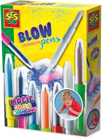 SES Creative Fúkacie fixky meniace sa farby / 7 ks / od 5 rokov