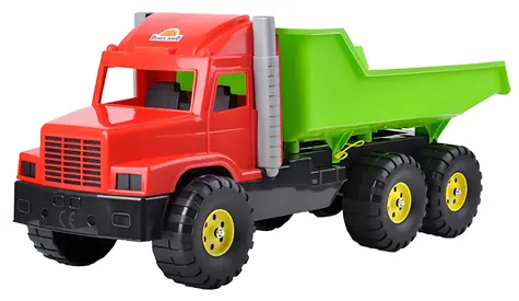 Nákladné auto sklápačka 77 cm červeno-zelená / Hračka na piesok / Plast / do 25 kg / od 3 rokov