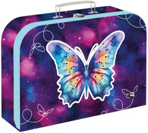 OXYBAG Kufrík Motýľ / Detský kufrík / lamino / 34 × 23 × 10 cm