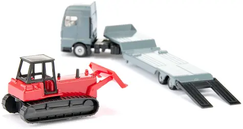 Siku Auto ťahač MAN s buldozérom 1762 / Model 1:87 / Kov a plast / od 3 rokov