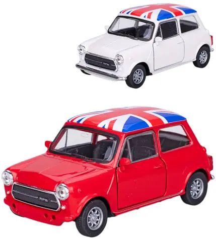 Welly Model auta Mini Cooper 1300 UK / Model auta / kov a plast / spätné natiahnutie / 10,5 cm / od 3 rokov